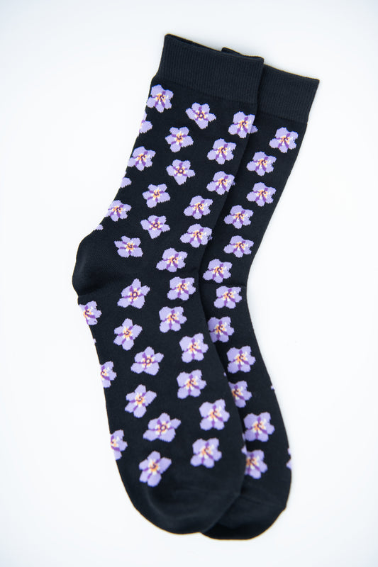 Ramonda Pattern Socks
